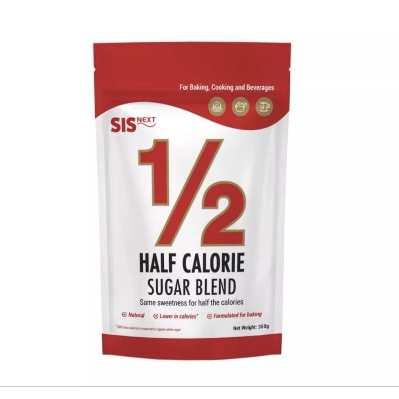 SIS Half and half sugar blend HALF calories sugar blend plant based Stevia sweetener baking sugar low calories healthy