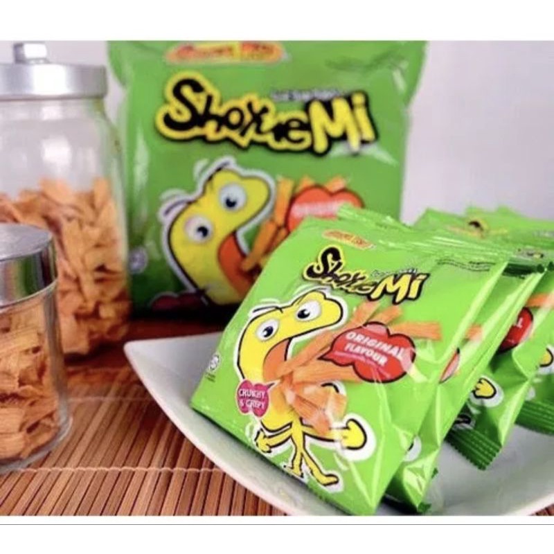 Snek ku shoyuemi snack chips biscuit tidbits shake mi spicy black pepper rice crackers party pack favours pinata fillers