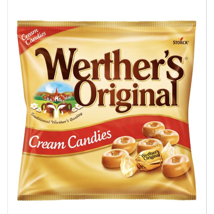 Storck Werther's original cream candies caramel filled cream centered candies sweet hard candy CNY sweet tray Halloween