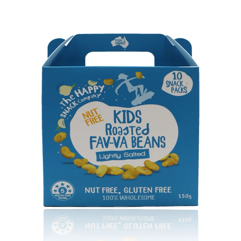The happy snack kids roasted fava beans gluten nut dairy free 10 snack packs lightly salted pizza
