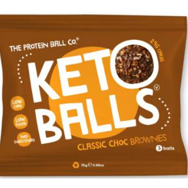 THE PROTEIN BALL KETO CHOCOLATE BROWNIE Salted caramel peanut butter 25G