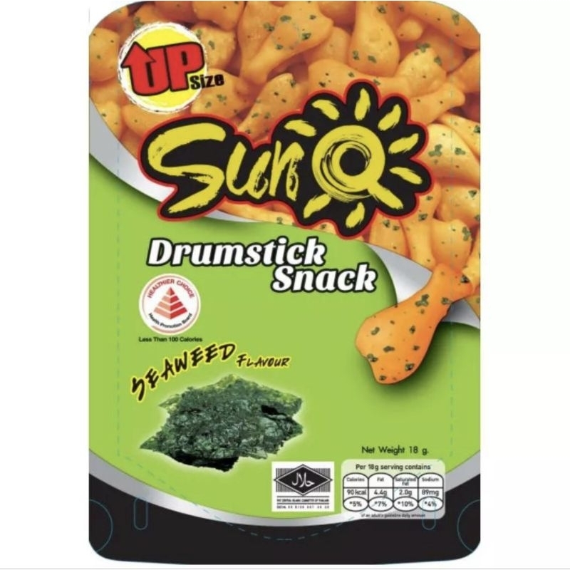 UP size Sun Q Stix Seaweed SUN Q Seaweed Drumstick Snack 18g seaweed flavoured snack sticks chicken drumstick biscuSUN Q