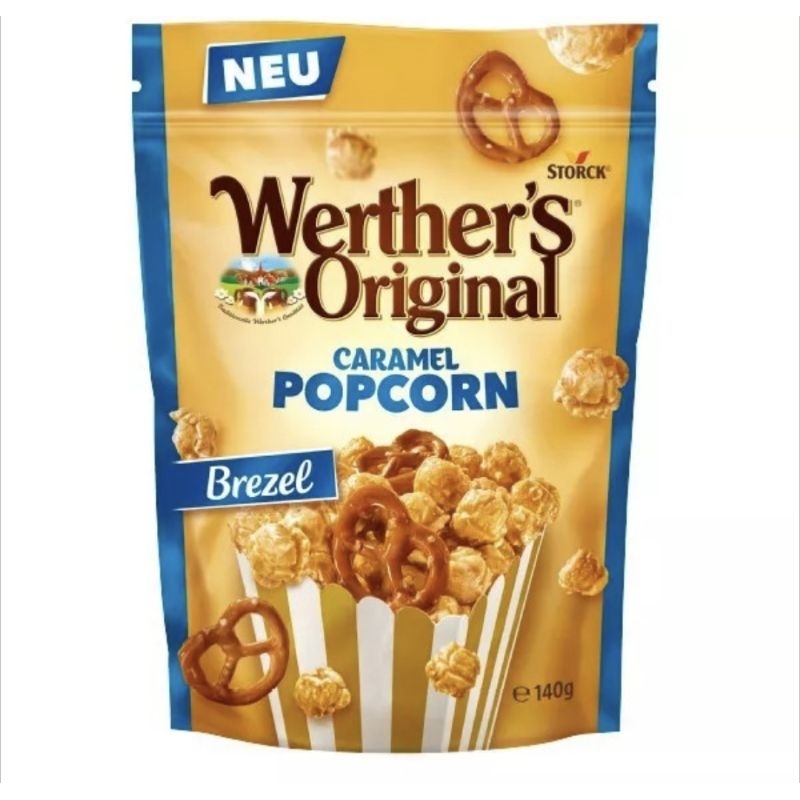 Werther's Caramel Popcorn 140g classic caramel popcorn pretzel sticks popcorn snack movie caramel popcorn snack tidbits