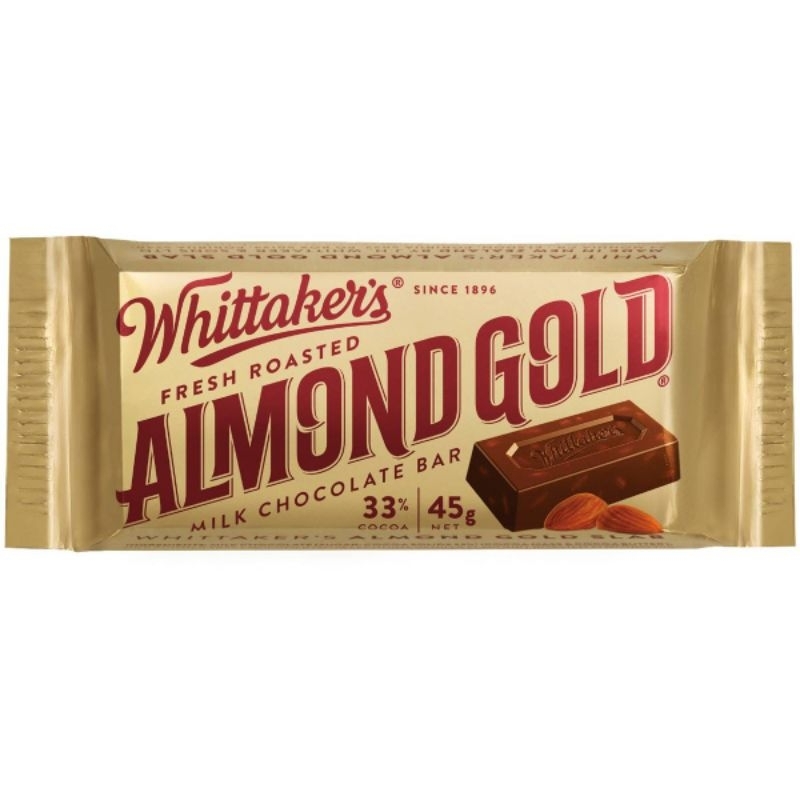 Whittaker's milk chocolate almond gold chocolate candy bar 45g pinata fillers goodie bags party bundle pack chocolate