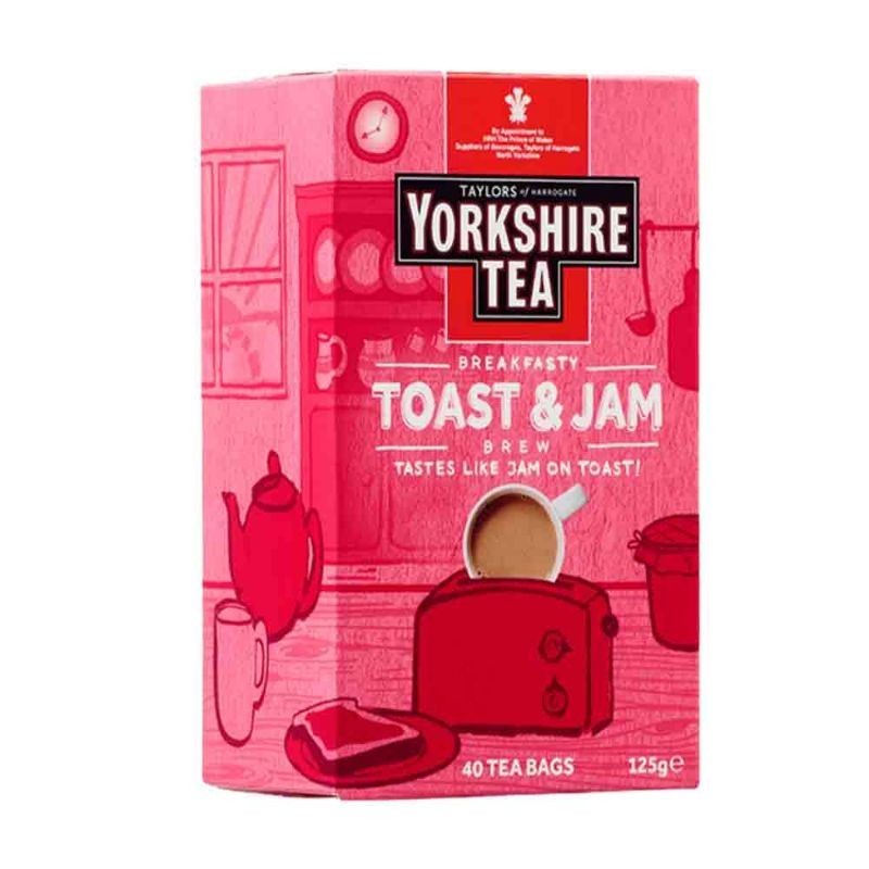 Yorkshire Toast & Jam Brew 40 Tea Bags breakfast tea artisanal tea Yorkshire artisan tea bags125g